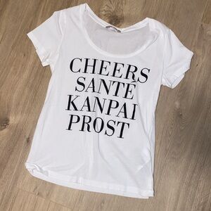 Banana Republic White Tee with Text